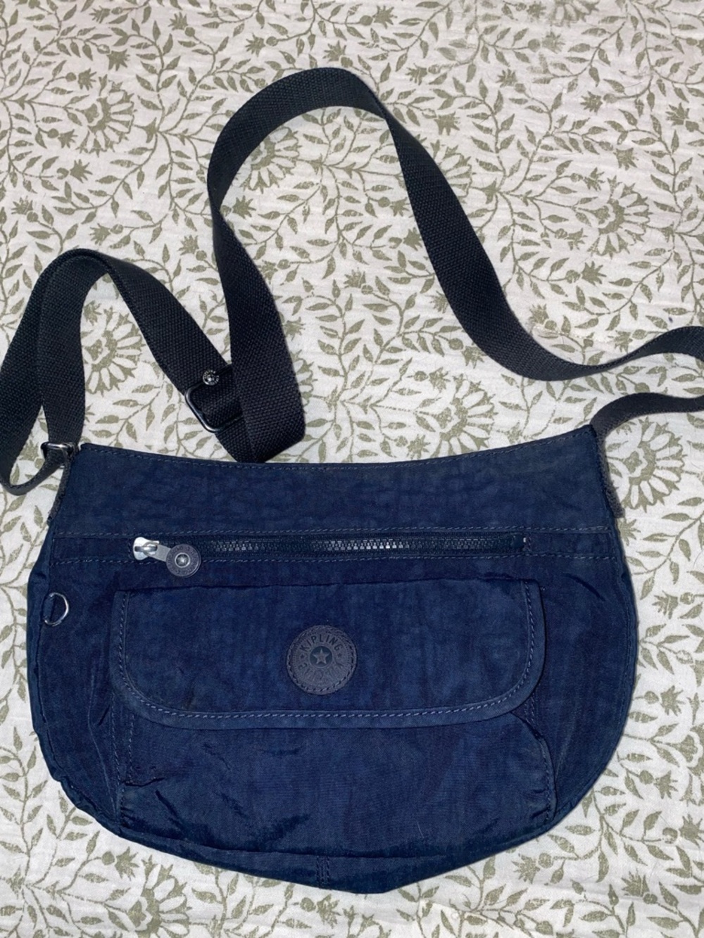 Kipling Syro Deep Navy Zip Front Crossbody
